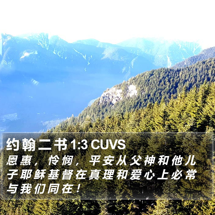 约 翰 二 书 1:3 CUVS Bible Study