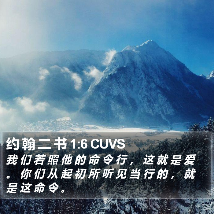 约 翰 二 书 1:6 CUVS Bible Study