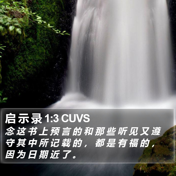 启 示 录 1:3 CUVS Bible Study