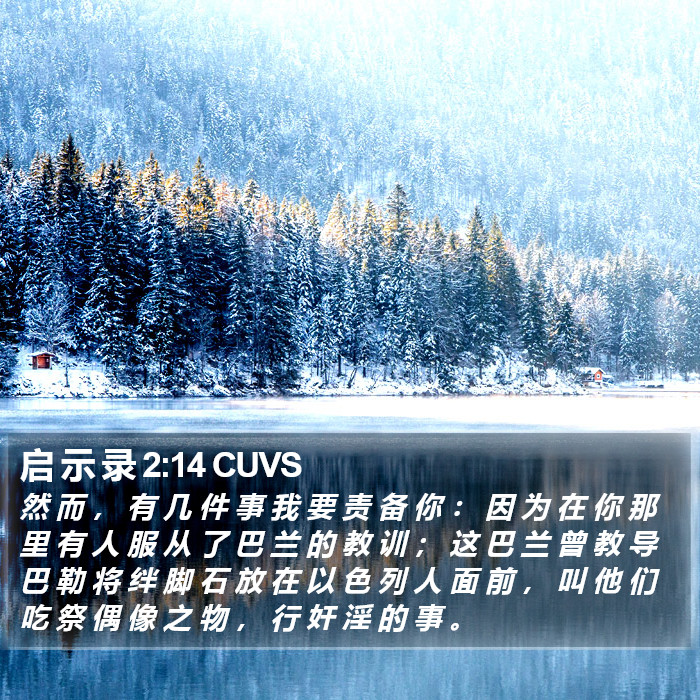 启 示 录 2:14 CUVS Bible Study