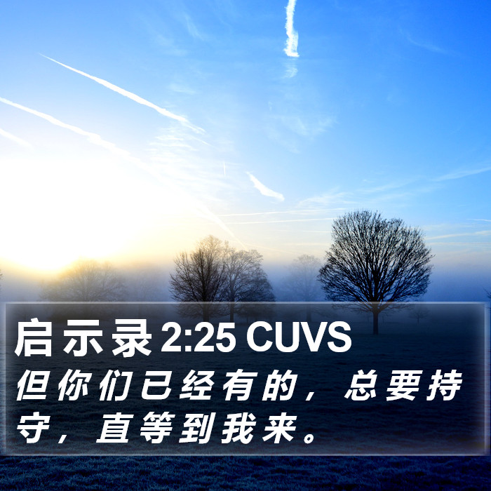 启 示 录 2:25 CUVS Bible Study