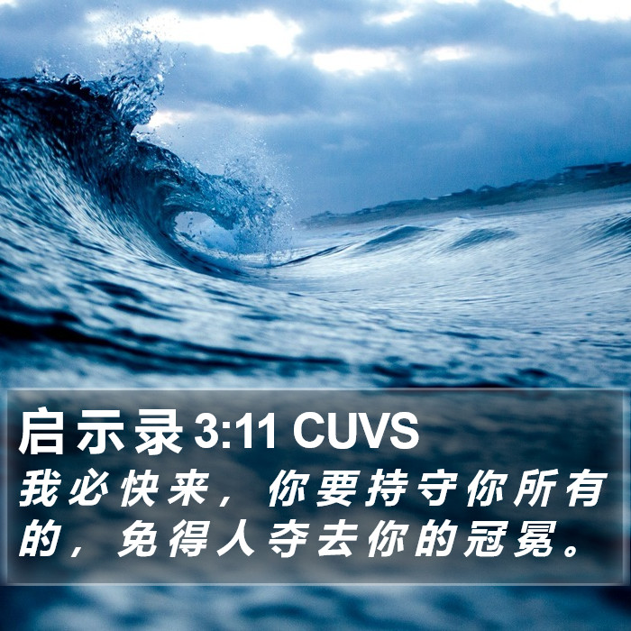 启 示 录 3:11 CUVS Bible Study