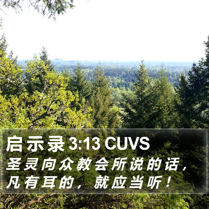 启 示 录 3:13 CUVS Bible Study