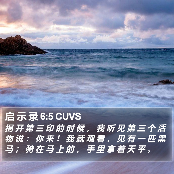 启 示 录 6:5 CUVS Bible Study