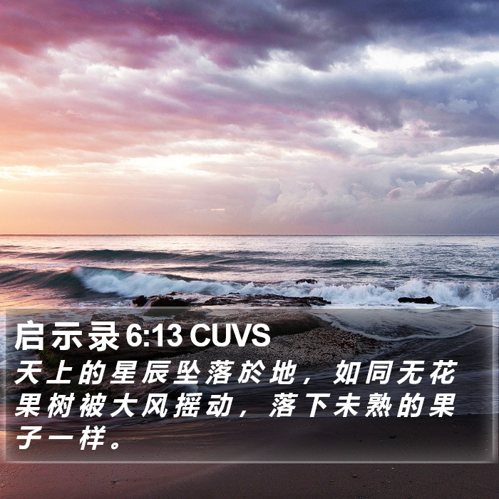 启 示 录 6:13 CUVS Bible Study