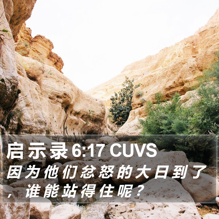 启 示 录 6:17 CUVS Bible Study