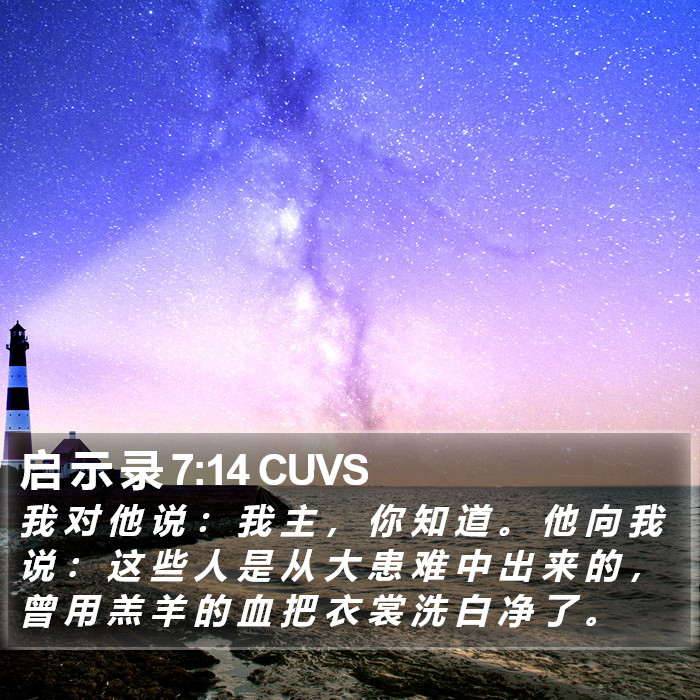 启 示 录 7:14 CUVS Bible Study