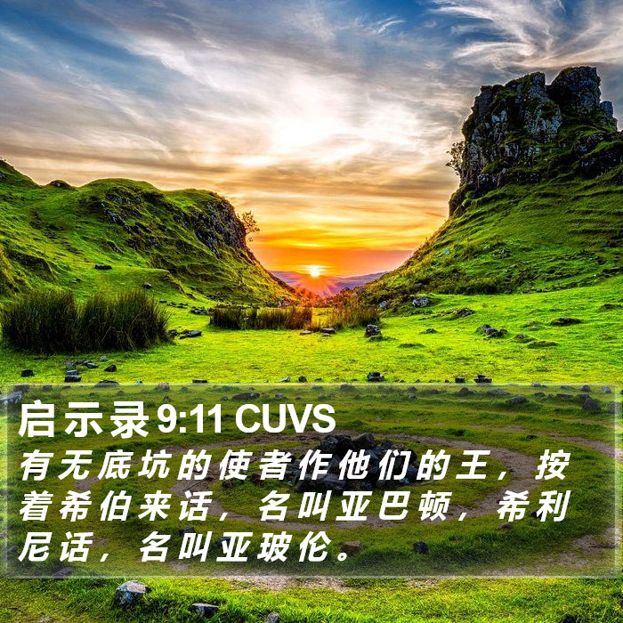 启 示 录 9:11 CUVS Bible Study