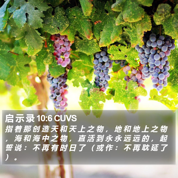 启 示 录 10:6 CUVS Bible Study