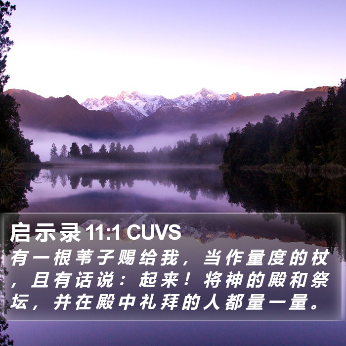 启 示 录 11:1 CUVS Bible Study