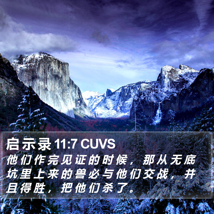 启 示 录 11:7 CUVS Bible Study