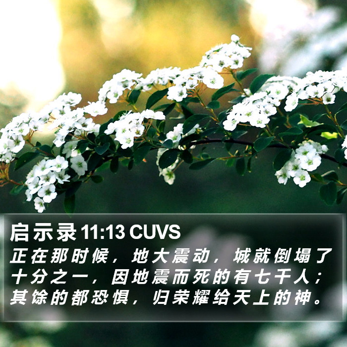 启 示 录 11:13 CUVS Bible Study