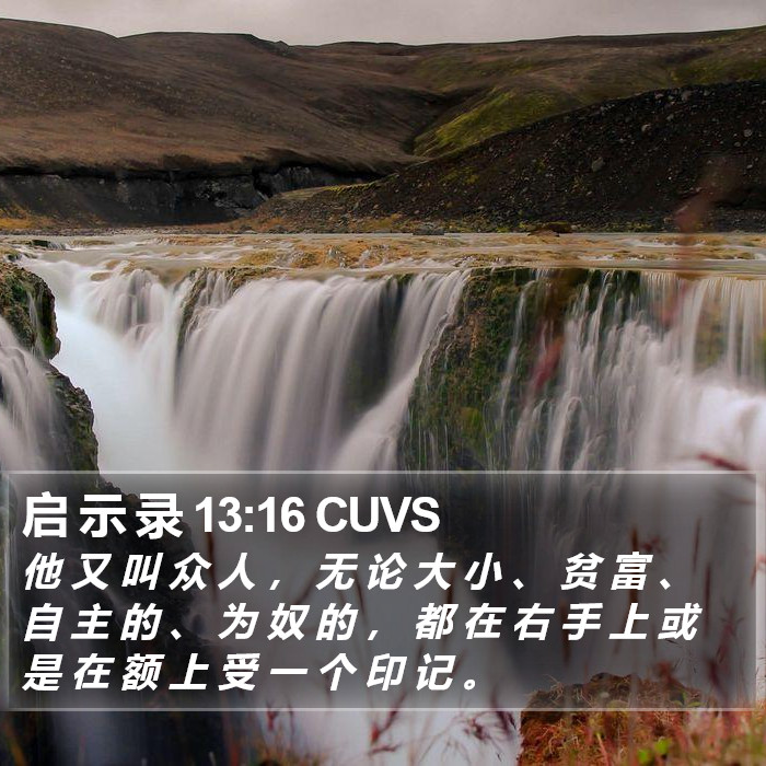 启 示 录 13:16 CUVS Bible Study