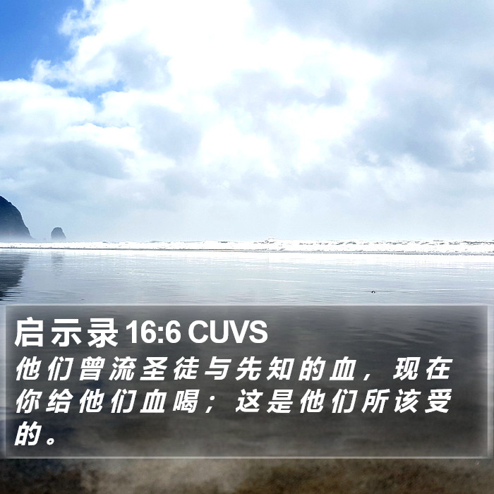 启 示 录 16:6 CUVS Bible Study