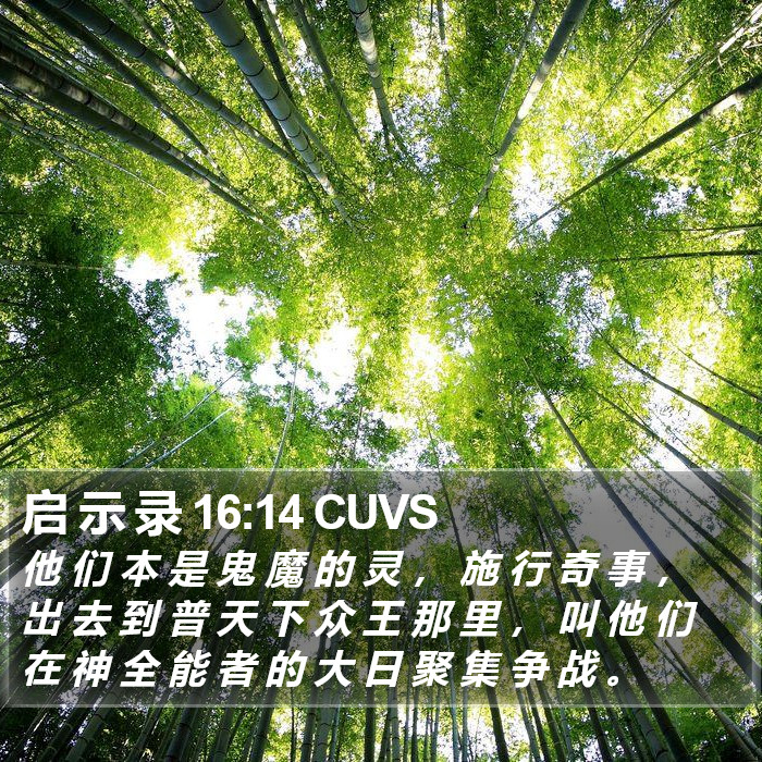 启 示 录 16:14 CUVS Bible Study