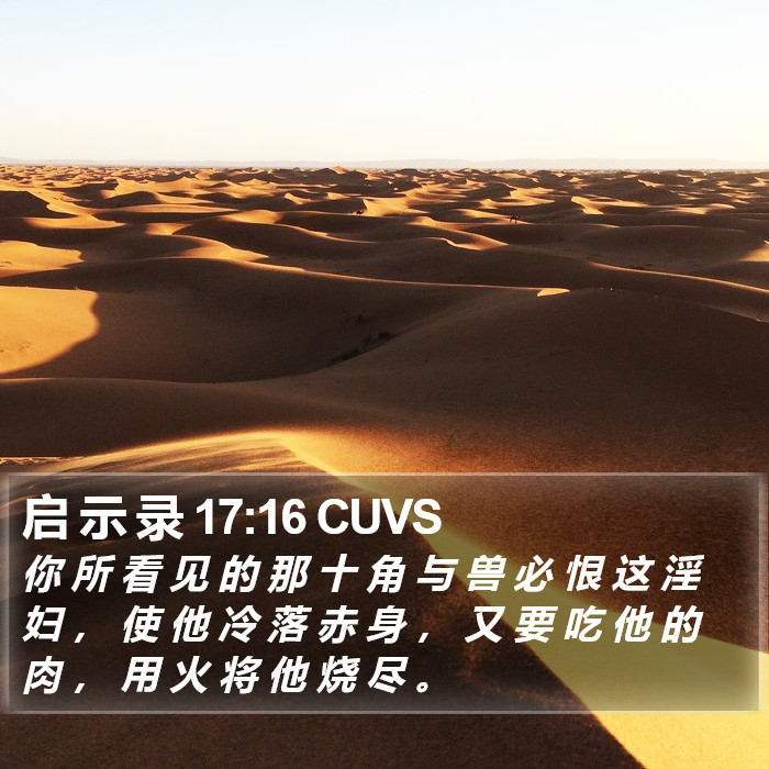 启 示 录 17:16 CUVS Bible Study