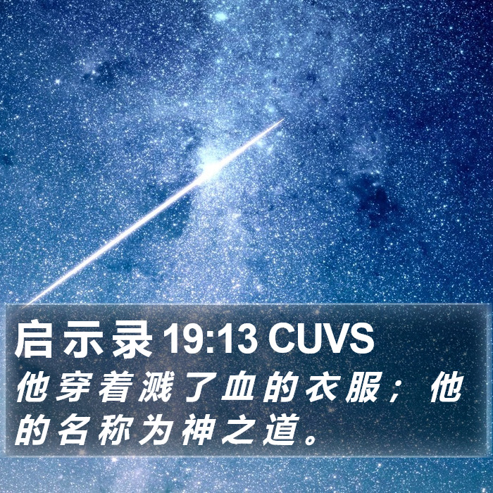 启 示 录 19:13 CUVS Bible Study