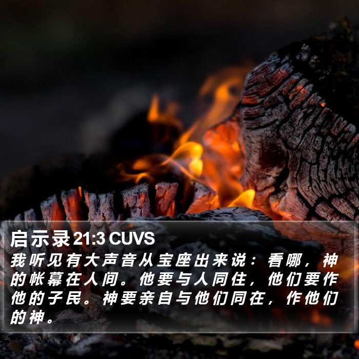 启 示 录 21:3 CUVS Bible Study