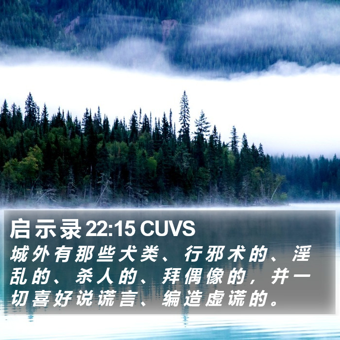 启 示 录 22:15 CUVS Bible Study