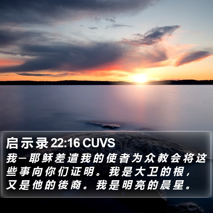 启 示 录 22:16 CUVS Bible Study