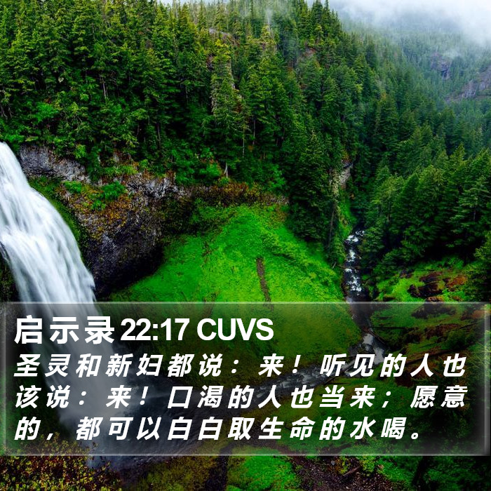 启 示 录 22:17 CUVS Bible Study